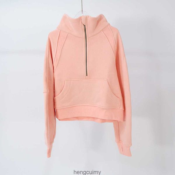 

lady hoodies womens yoga longline hoodie plus lu fashion lu 2023 new wanako me sweatshirt autumn winter hoodies nice color sweater soft hal, Black
