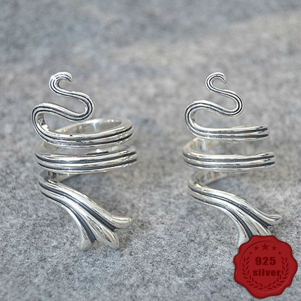 

20092 fashion ring snake cross flower s925 sterling silver open letter personalized index finger youth punk hip hop fashion item retro