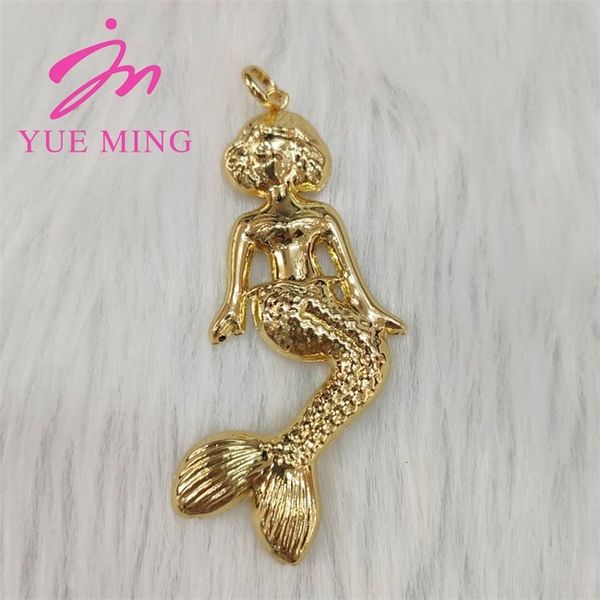 

pendant necklaces kalung liontin putri duyung untuk wanita uniseks 18k warna emas salib t hewan perhiasan rantai 60cm pakaian sehari hari 23, Silver