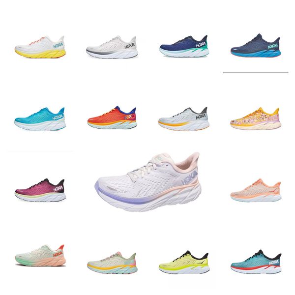 

hoka running shoes hoka bondi 8 clifton mens womens sports sneakers trainers new style of triple white black amber yellow goblin blue lunar