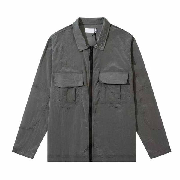 

Men's Nylon Outdoor Jacket Black Zipper Jacket Topstoney Casual Sun Protection Windbreaker Jacket Autumn And Winter Double Bag Reflective Windproof Jacket 9001#, Black-9001#