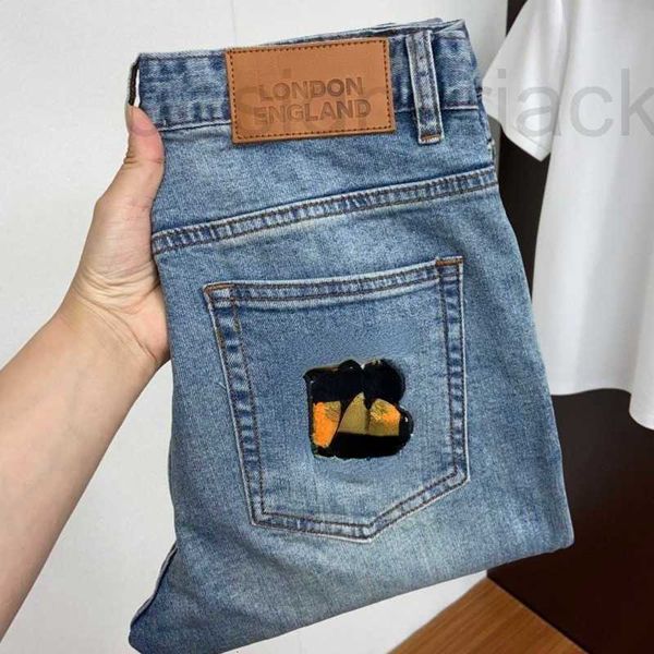 

men's jeans designer pants jeans letter embroidered straight leg fashion loose luxury casual zipper acss control wash denim sweat edoj, Blue
