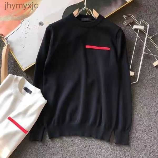

mens sweaters wool with letters pattern colorful round neck sweatshirts knits long sleeevs outwears warm man prad sweater 6 aqyh, White;black