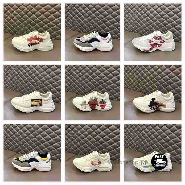 

mens women classic running shoes sneakers vintage platform print multicolor letter trainer sneakers chaussures strawberry designer outdoor s