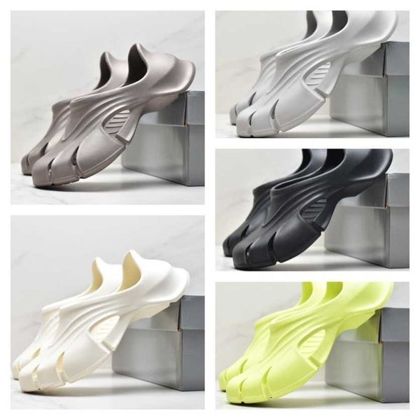 

paris mold rubber slide sandals for men women designer pool slippers summer casual shoes sandal slides beach slip-on flip flops black neon y