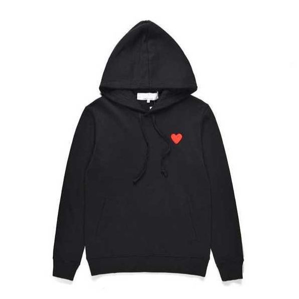 

men's hoodies sweatshirts women's zipper hooded play sweatshirt commes cardigan des red heart hoodie garcons standard and fleece c, Black