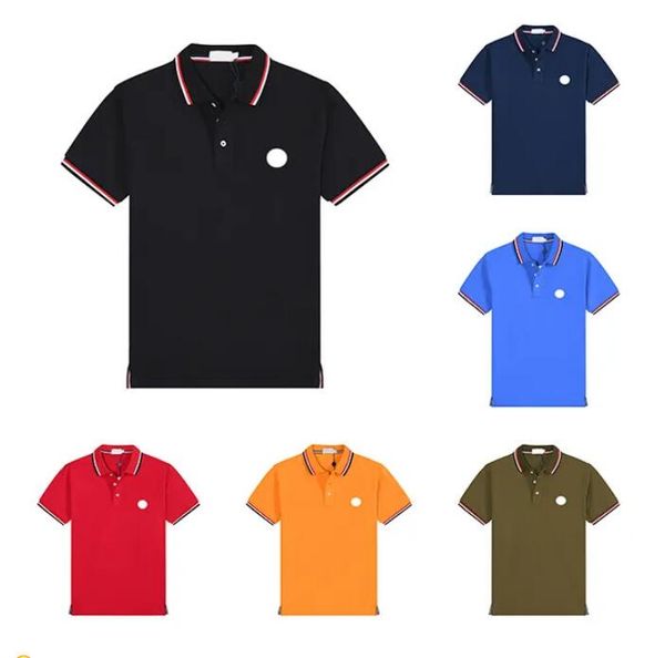 

10 colors basic mens polo shirt men t shirt chest polo shirts france luxury brand tee size s--xxxl, White;black
