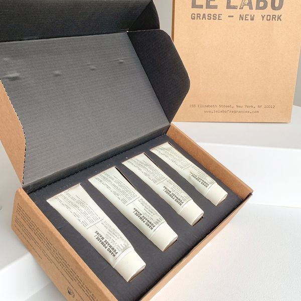 

le labo hand cream 8pics x55ml santal bergamote rose the noir basil hinoki hands pomade pommade mains cream 6 in 1 with gift handbag
