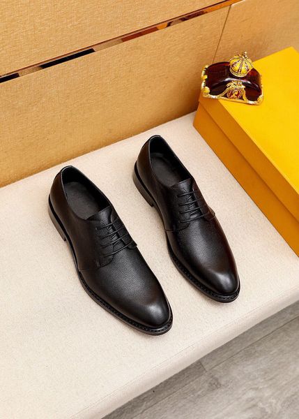 

2023 men's dress shoes gentlemen fashion brand designer genuine leather business oxfords travel walk casual comfort flats size 38-45, Black