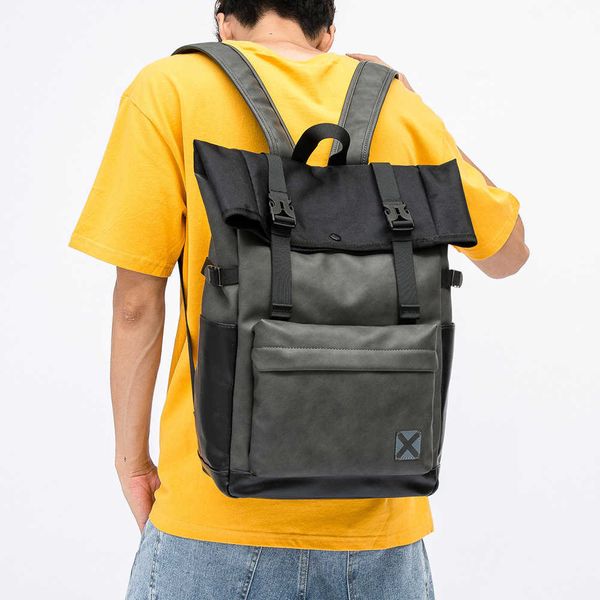 

backpack men's computer bag fashion business backpack korean student leisure schoolbag large capacity travel bag 230420