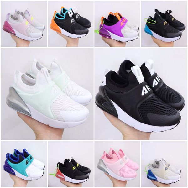 

2023 air sports 270 running shoes max air kid triple black white university red barely rose quality platinum volt max 27c 270s boys girls te