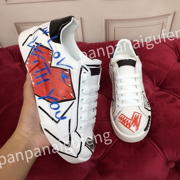 

luxury designer casual shoes calf leather sneaker fashion lady white flat platform runners trainers for mens shoe sneakers, Black