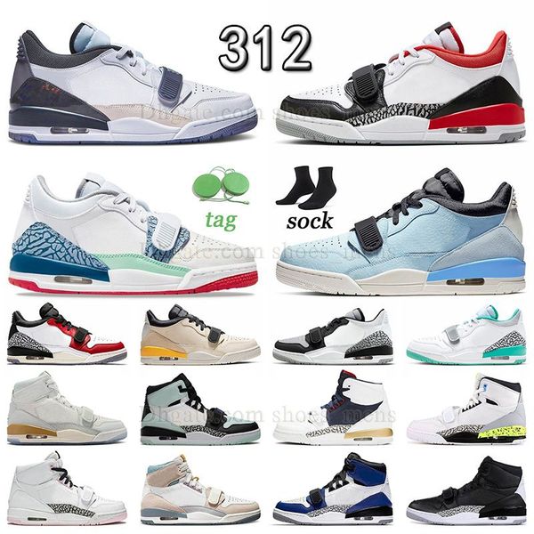 

2023 basketball shoes legacy 312 pale blue black toe 25th anniversary low men women sneaker outdoor trainers storm blue black cement pink fo