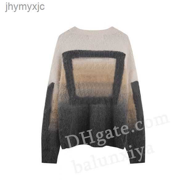 

mens designer sweaters splice tie dye pattern classic design trend thickened knitwear streetwear knits fashion winter sweater hoodies stripe, White;black