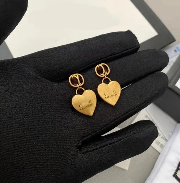 

retro classic heart stud earrings g letter designer earring jewelry women for women jewerlry accessories gifts, Golden;silver