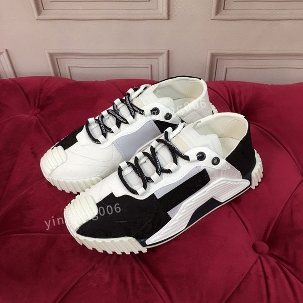 

2023mens fashion casual shoes leather lace-up sneaker fashion lady flat running trainers letters womens men gym sneakers, Black