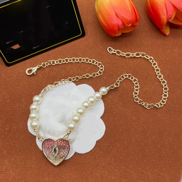 

luxury designer c pendant necklaces gold necklace letter ccity fashion women jewelry metal crystal pearl cjeweler woman gift sjk8965, Silver