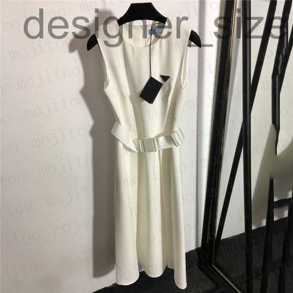 

plus size dresses designersleeveless vest dresses with belt womens designer letter badge casual dress party wedding bm9h, Black