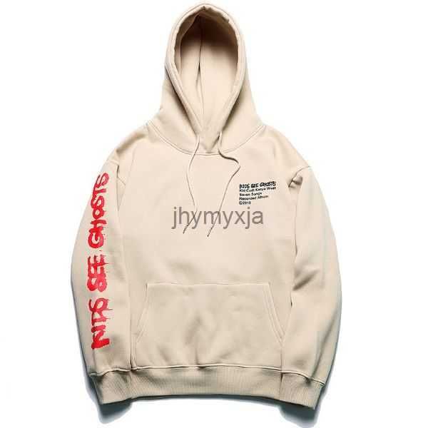 

mens designer hoodie lucky me i see ghost hoodies high fashion sweatshirt long sleeve hip hop street style pullover 7 hrwb, Black