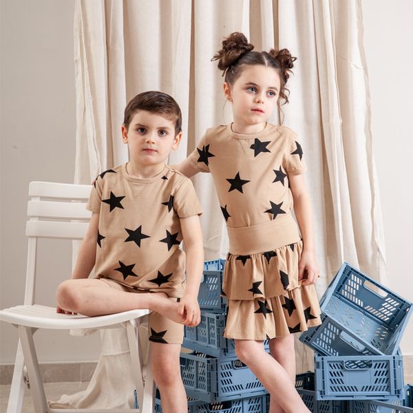 

girls dresses kids star clothes dress romper set 230427, Red;yellow