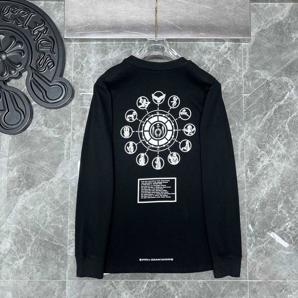 

men's hoodies sweatshirts ch designer clothing hoodie heart new crow foti skull print sanskrit long sleeve streetwear jacket chromes, Black
