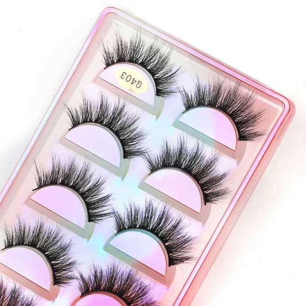 

3 pcfalse eyelashes 3/5 pairs mink eyelashes fluffy 3d mink lashes natural long false eye lashes dramatic volume faux cils maquiagem makeup