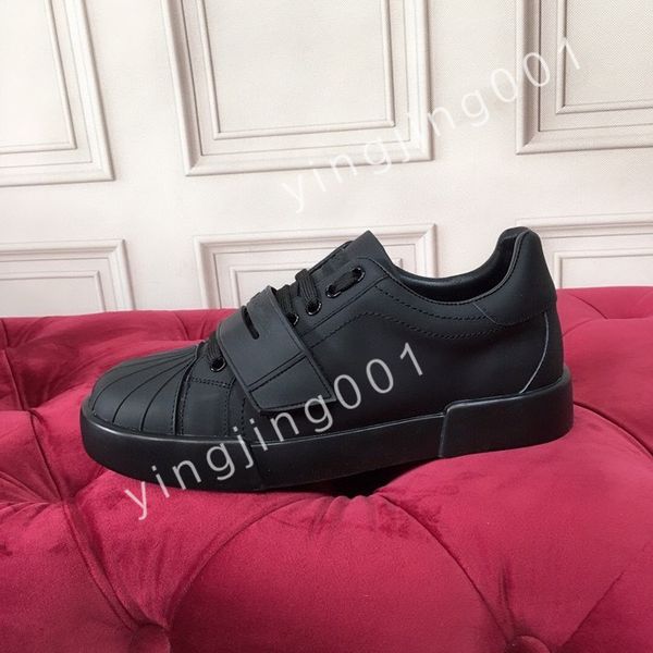 

new luxury shoes men's basketball shoes leather women's travel white shoes fashionable couple sports shoes platform, Black