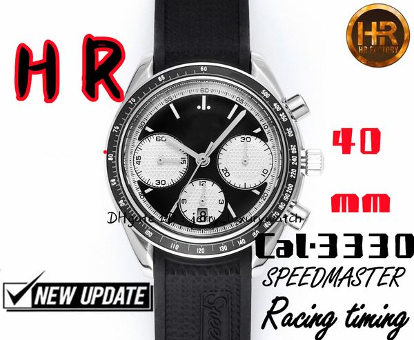 

hr factory luxury mens watch multifunction racing chronograph watch size 40mm cal 3330 chronograph movement waterproof depth of 100 meters w, Slivery;brown