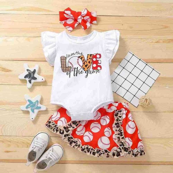 

clothing sets girlymax summer baby girls kids clothes cotton baseball love, White