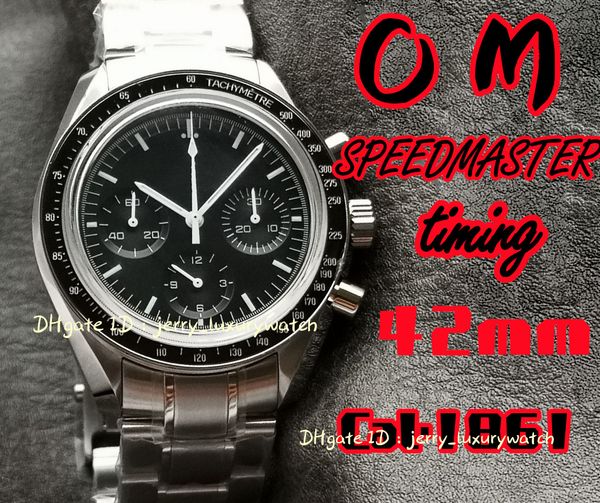 

om factory luxury men's watch multi-function racing chronograph watch size 44.25mm, cal.9300 chronograph movement, waterproof depth of, Slivery;brown