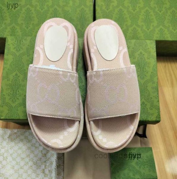 

2023 women platform sandals designer slipper slides 5cm thick bottom embroidered printed macaron summer beach flip flop sandels shoes, Black