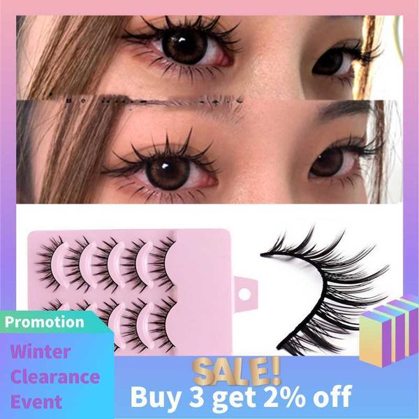 

3 pcfalse eyelashes cosplay lash extension false eyelashes 5 pairs 3d bunch japanese fairy lolita eyelashes daily eye makeup tool mink lashe