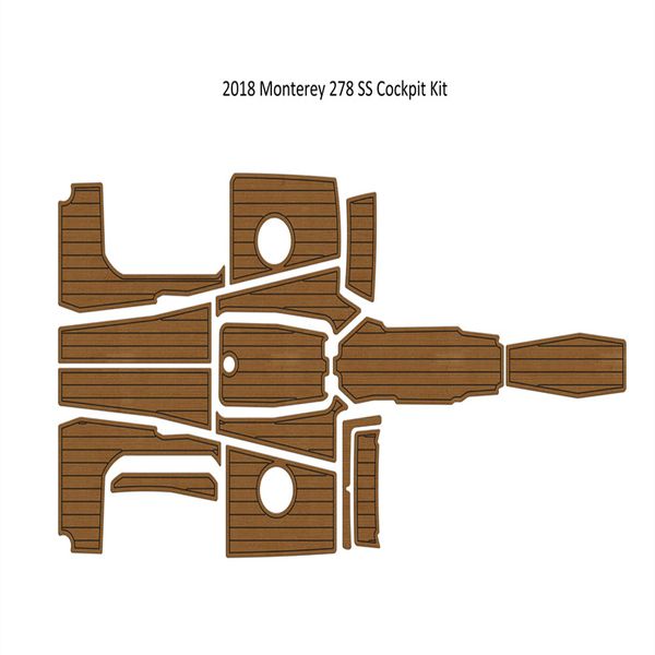 

2018 monterey 278 ss cockpit pad boat eva foam faux teak deck floor mat flooring
