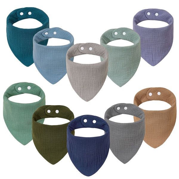 

adorable and durable 100% cotton triangle bibs for babies - personalized and washable baby bandana drool bibs