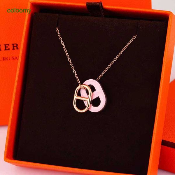 

hemrres designer necklace pig nose necklace colorful cowhide women's lightweight collar chain accessories, Silver