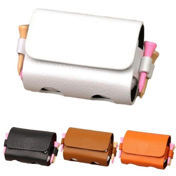 

outdoor bags outdoor pouch bags travel case golf ball bag portable waist storage bag pu leather for golf sports holds 2 balls and 4 golf tee