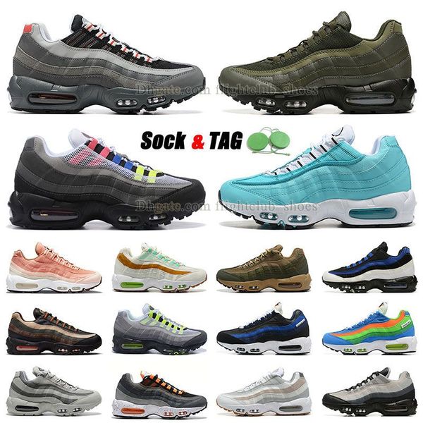 

2023 og running shoes 95 95s men women triple black white university blue midnight navy solar red what the pink suede yellow grape sports ar
