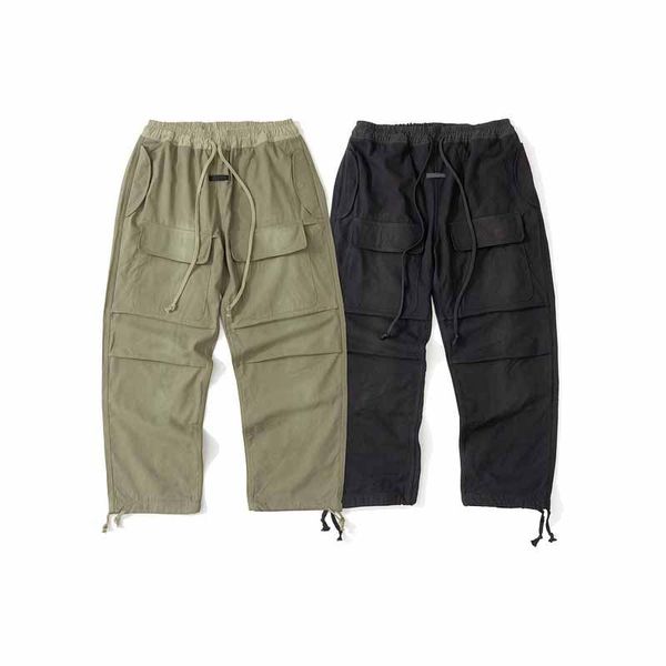 

pants fg7c fashion 7th collection 1 1 men's cargo pants hip hop streetwear drawstring pants long trousers, Black