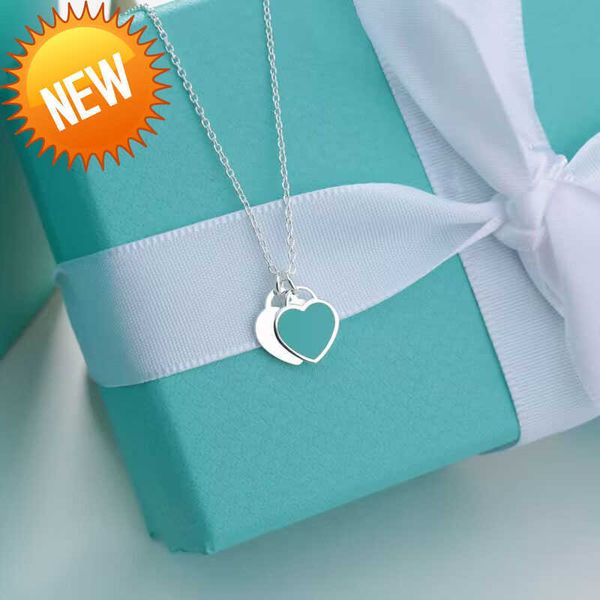 

fashion love heart designer necklace luxury jewelry stainless steel christmas day gift plated dainty silver chain 19mm pendant necklaces des