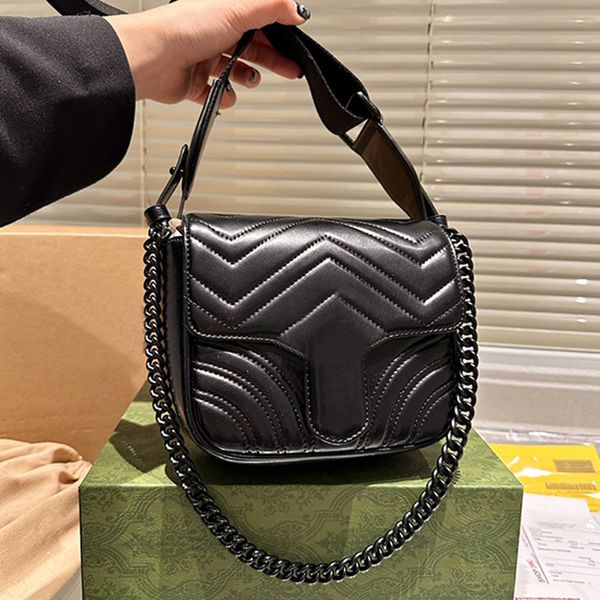

macaron flap cross body bag messenger genuine leather wavy quilting shoulder women bags handbags underarm handbag purse pouch wallet metal a