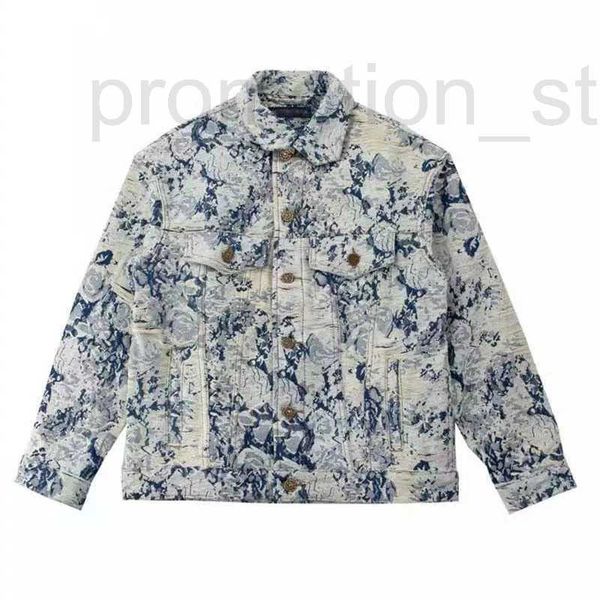 

men's jackets designer new autumn winter destroys embroidery old flower denim clothes korean design sense jacquard sports coat nbe5, Black;brown