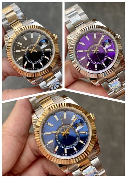 

Classic Designer Men's Watch Solid Color dial Automatic Movement 42mm Watch Double Rotation Date Sapphire Waterproof Montre De Luxe