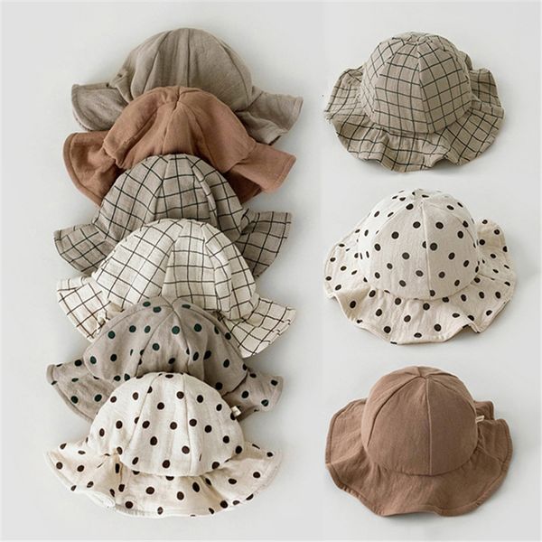 

caps hats spring summer hat cute fisherman born panama cap solid color outdoor beach kids boy girl sun bonnet 230426, Yellow