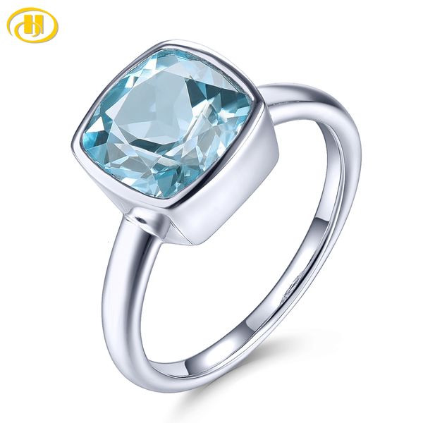 

solitaire ring natural sky blue z sterling silver rings 2.7 carats genuine z simple classic style usual occasions s925 230428, Golden;silver