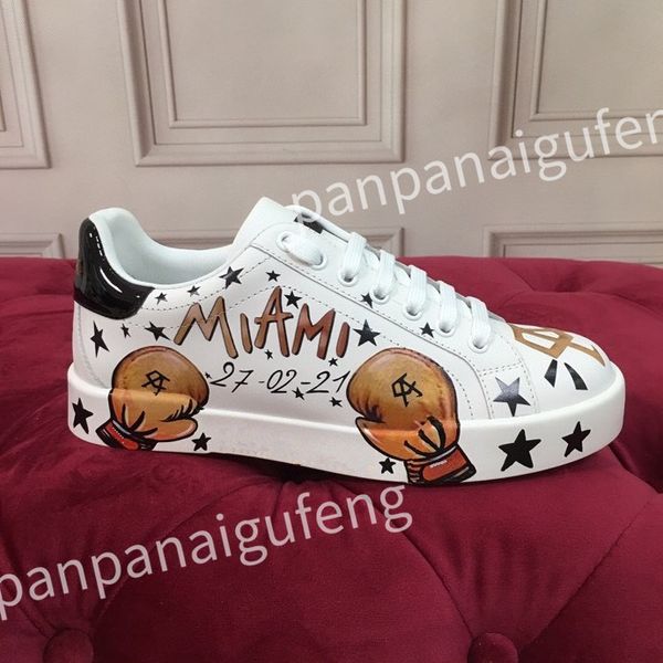 

2023 new designer casual shoes calf leather sneaker fashion lady white flat platform runners trainers for mens shoe sneakers, Black