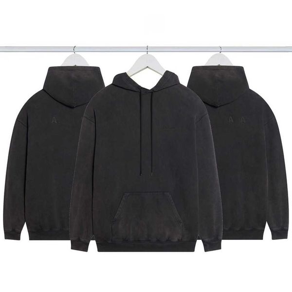 

hooded sweatshirt balencaigaity luxury design wrinkle resistant men women hooded pullover high street print winter 04-07 mzue, Black