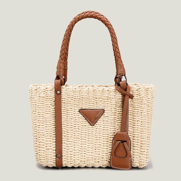 

summer new vintage simple handbag, large capacity tote bag, trend versatile woven bag, straw woven bag