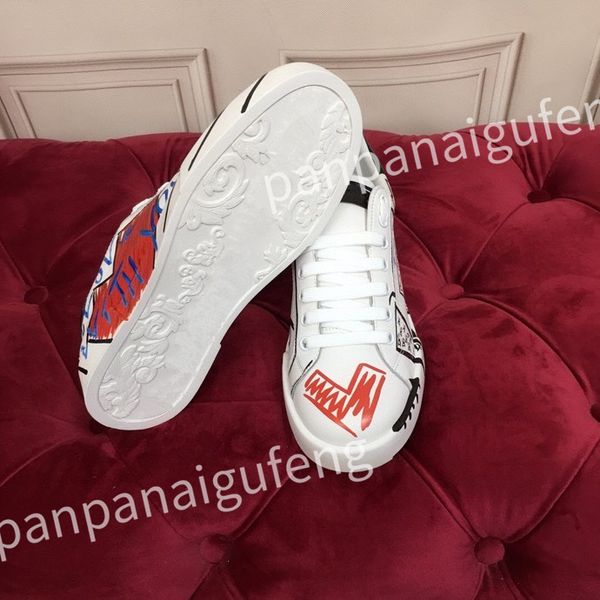 

2023 luxury designer casual shoes calf leather sneaker fashion lady white flat platform runners trainers for mens shoe sneakers, Black