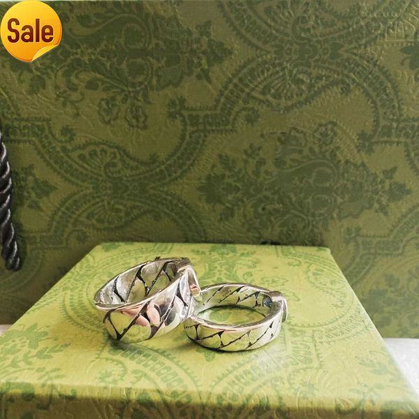 

fashion love ring creative pattern retro designer rings 925 silver plated ring for woman or man