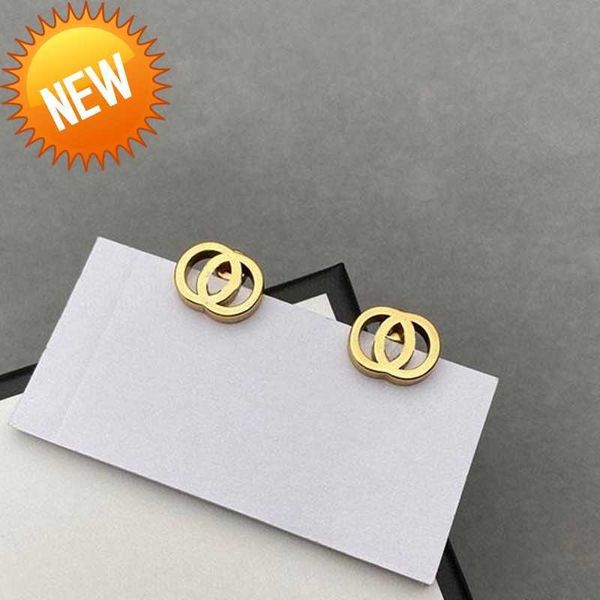 

20 mixed styles luxury women fashion earrings designer letter stud retro ring pendant engagement earring for lady wholesale, Golden;silver